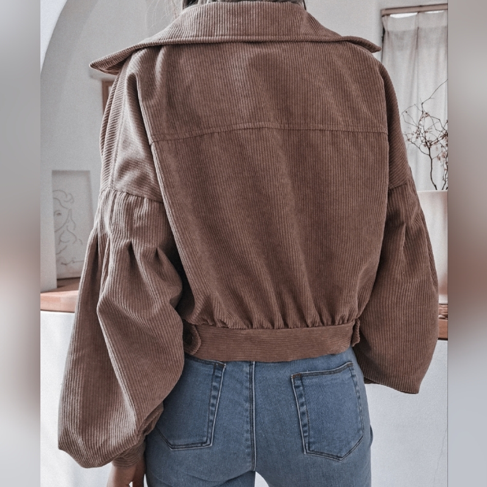 Quinn Lantern Cord Jacket - Khaki - Picture 4 of 4